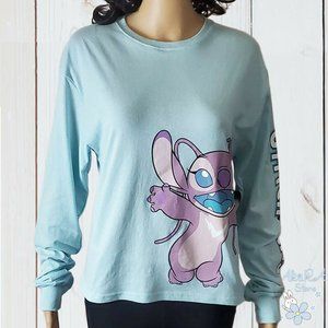 NWT STITCH & ANGEL WOMENS BLUE LONG SLEEVE T-SHIRT